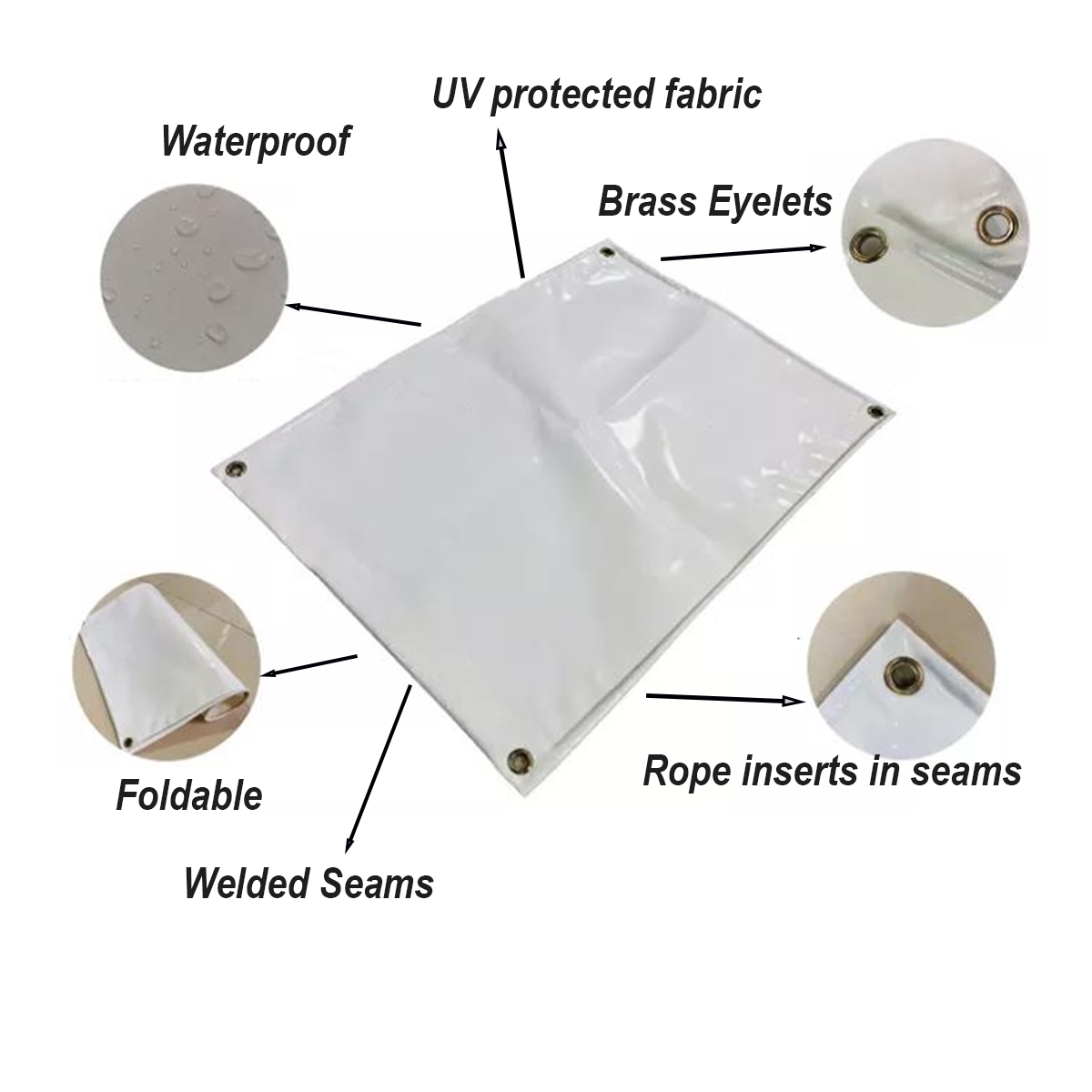 Extra Large Heavy Duty PVC Tarpaulins (10x6 - 12x9m) 500gsm-750gsm