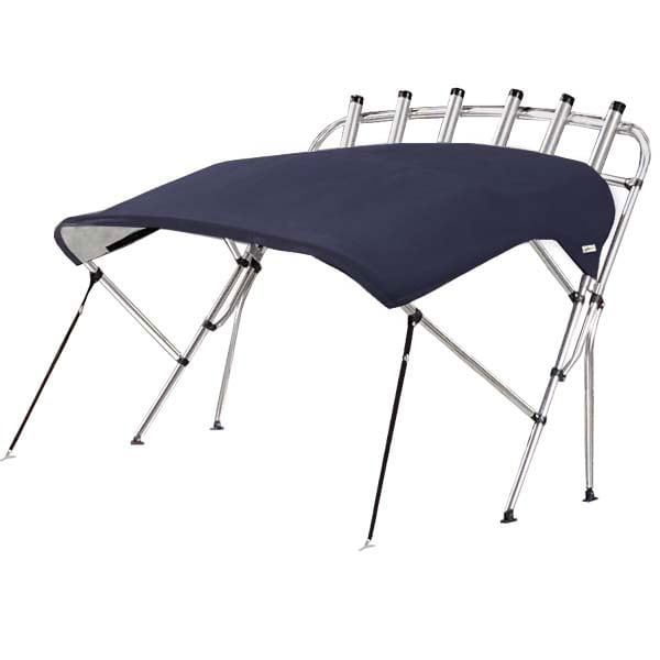 Blue Whitewater Pro Bimini & Rocket Launcher – Aluminium with fishing rod holders
