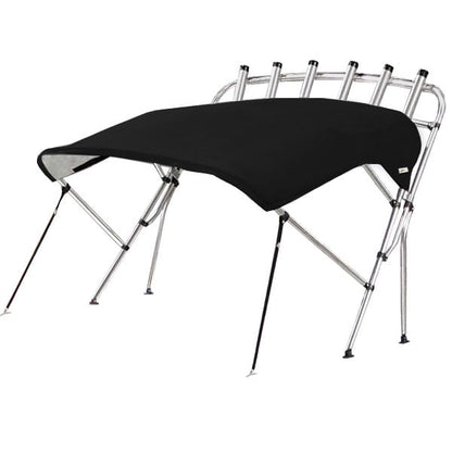 Black Whitewater Pro Bimini & Rocket Launcher – Aluminium with fishing rod holders
