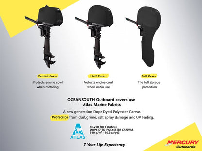 4HP, 5HP, 6HP (4STR 1CYL 123CC) YEAR 2012> MERCURY OUTBOARD COVERS - Cover Systems