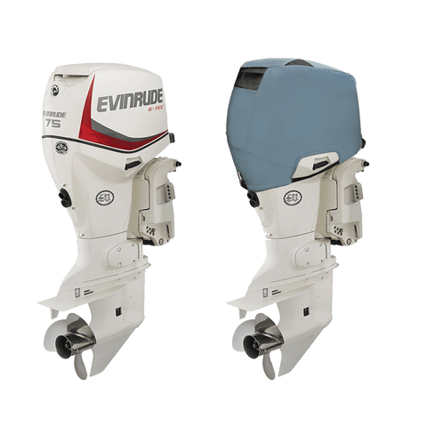 75HP, 90HP, 60H.O (E-TEC 3CYL) YEAR 2003> EVINRUDE OUTBOARD COVERS