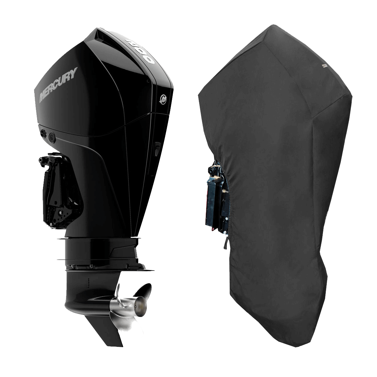 175HP, 200HP, 225HP, 175PRO XS (4STR V6 3.4L) YEAR 2018> MERCURY OUTBOARD COVERS - Cover Systems