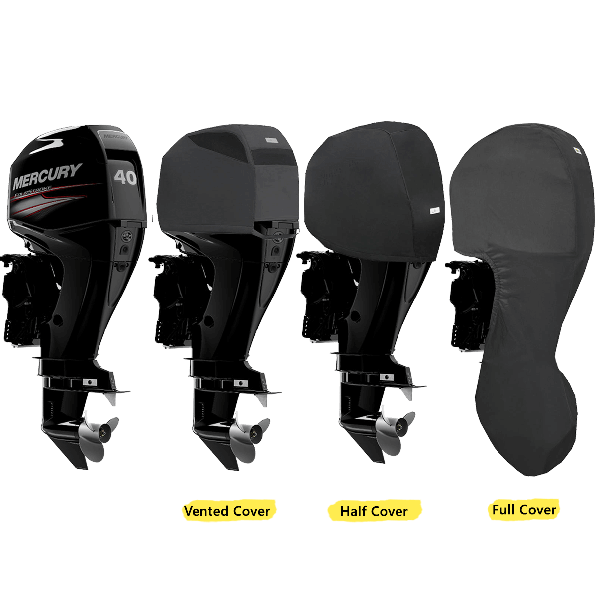 40HP (4STR 3CYL 747CC) YEAR 2008> MERCURY OUTBOARD COVERS - Cover Systems