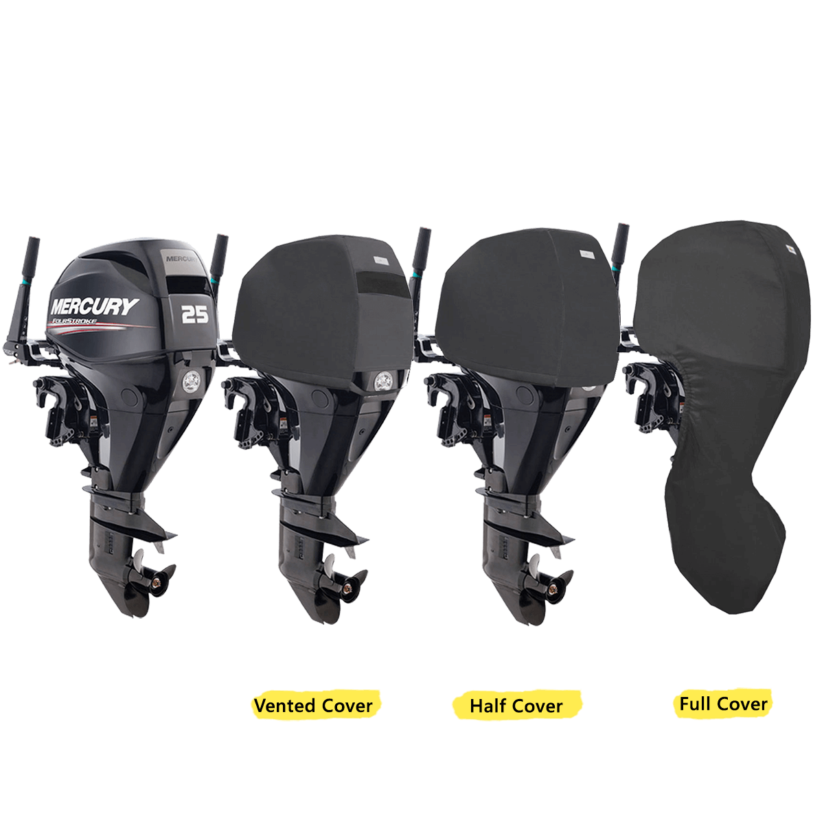 25HP, 30HP (4STR 3CYL 526CC) YEAR 2007> MERCURY OUTBOARD COVERS - Cover Systems