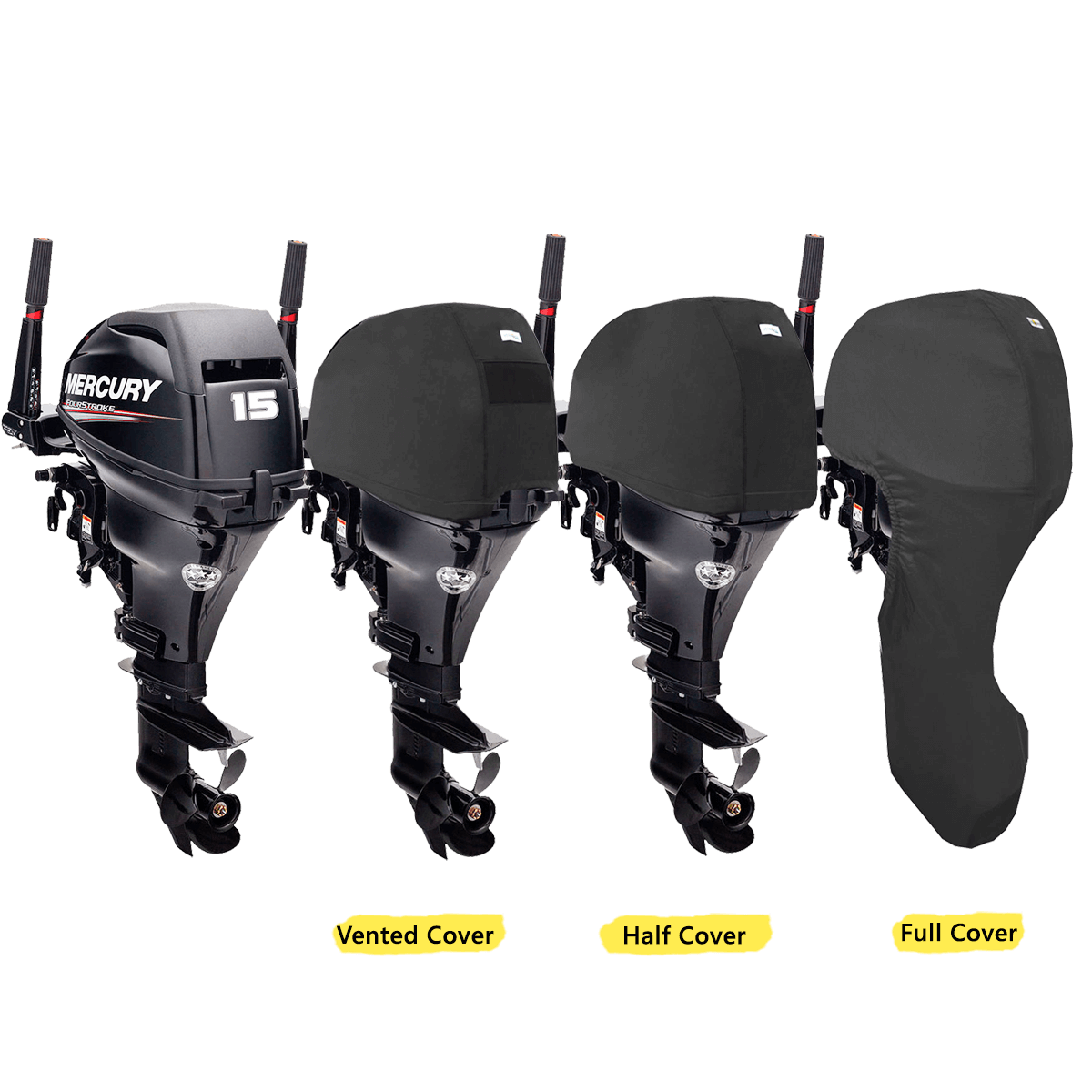 15HP, 20HP (4STR 2CYL 333CC) 2018> MERCURY OUTBOARD COVERS - Cover Systems