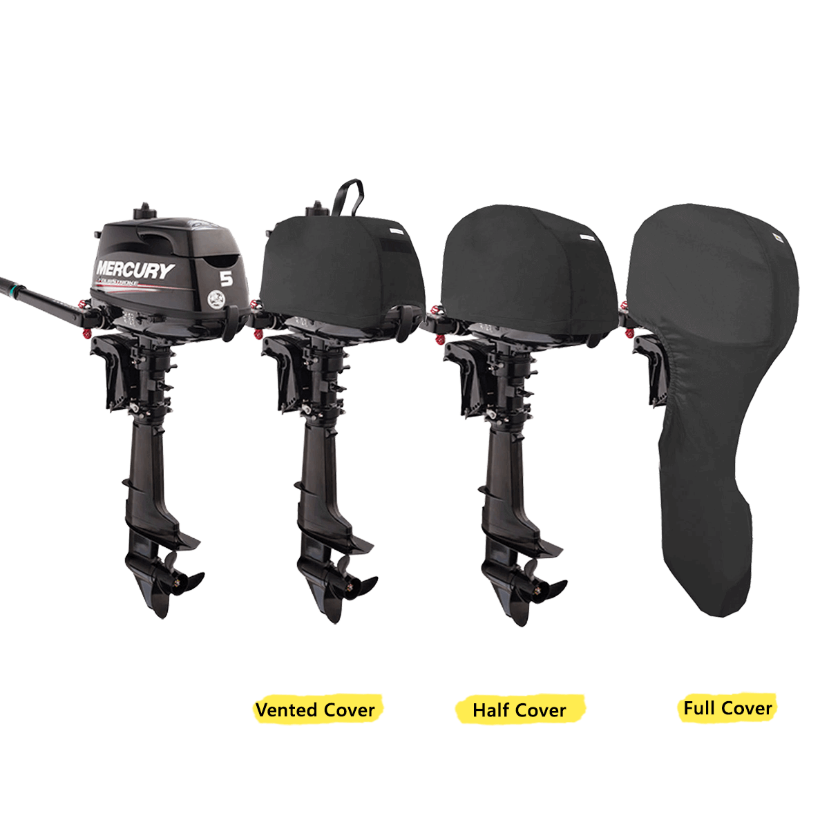 4HP, 5HP, 6HP (4STR 1CYL 123CC) YEAR 2012> MERCURY OUTBOARD COVERS - Cover Systems