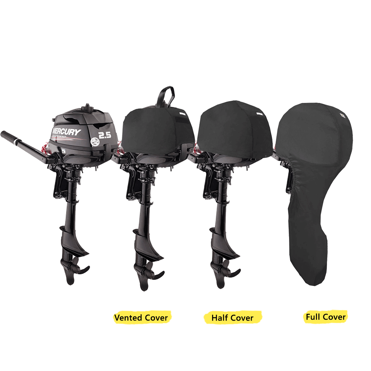 2.5HP, 3.5HP (4STR 1CYL 85CC) YEAR 2007> MERCURY OUTBOARD COVERS - Cover Systems