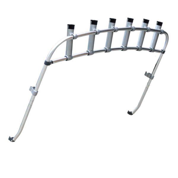 fishing rod holders for bimini top SavvyCraft Holder, 4 Rod Boat Rack, 54"-60" : Sports & Outdoors on 3 rod holder designed for 1 square pontoon rails Bimini rod holder installation tips