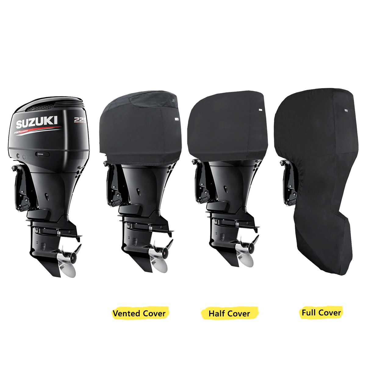 DF200, DF225, DF250 (V6 3.6L) YEAR 2003> SUZUKI OUTBOARD COVERS - Cover Systems